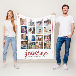red script mothers day grandma gift fleece blanket