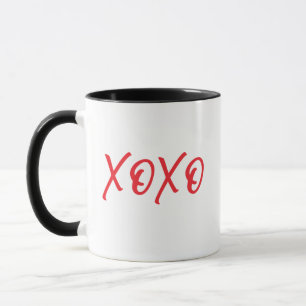 Red Script XOXO Valentines Day Coffee Mug