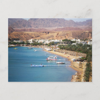 Red Sea aerial view  with sand beaches view Postcard
