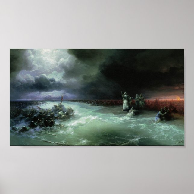 Red Sea Crossing Poster (Aivasovsky) (Front)