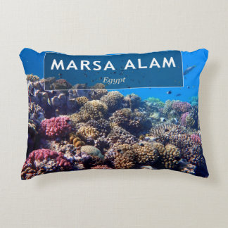red sea snorkelling in marsa alam egypt decorative cushion