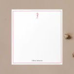 Red seahorse watercolor lillustration sea life notepad<br><div class="desc">Red seahorse watercolor lillustration sea life notepad to be customised with your name</div>