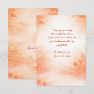 Red Seigaiha – Japanese Wedding Collection Thank You Card