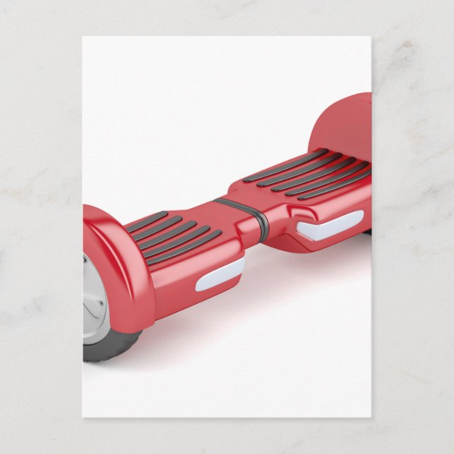 Red self-balancing scooter postcard (Front)
