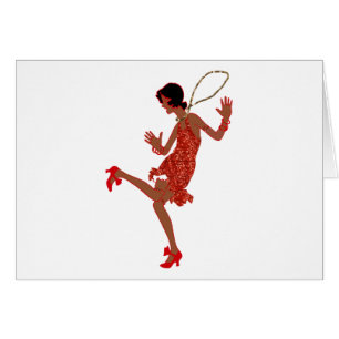 red sequin black flapper