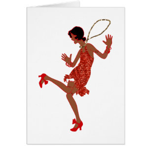 red sequin black flapper