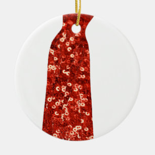 red sequin vintage pin up ceramic tree decoration