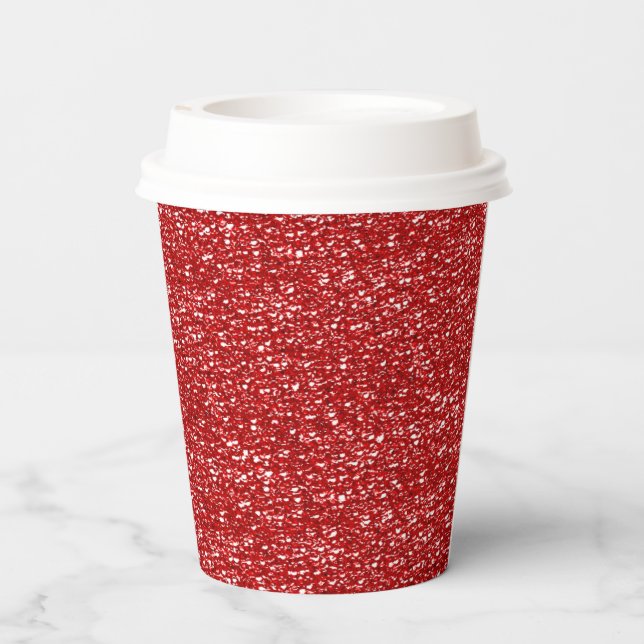 RED SEQUINS-PAPER PARTY CUPS (Back)
