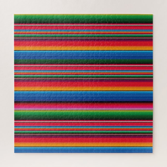 Red Serape Saltillo traditional mexican blanket Le Jigsaw Puzzle (Vertical)