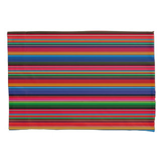 Red Serape Saltillo traditional mexican blanket Pillowcase