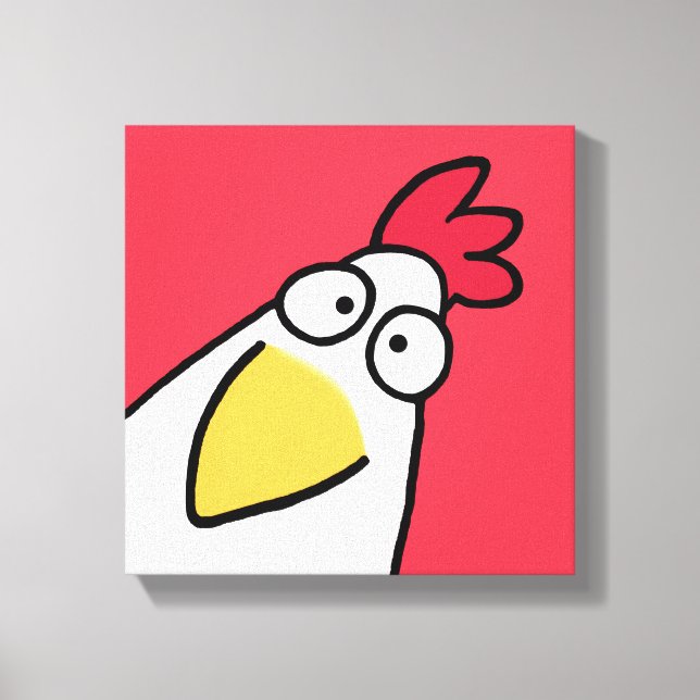 Red SERIOUS CHICKEN by Sandra Boynton Canvas Print (Front)