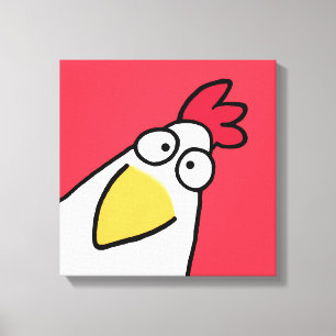 Red SERIOUS CHICKEN by Sandra Boynton Canvas Print