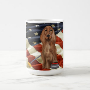 RED SETTER CURLING COFFEE MUG