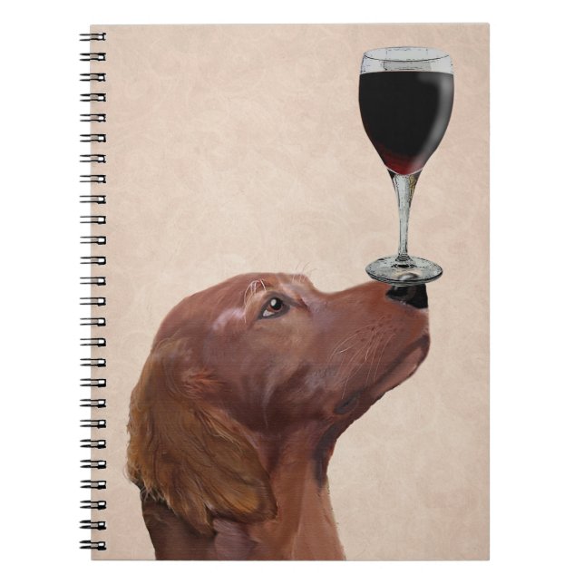 Red Setter Dog Au Vin 2 Spiral Notebook (Front)