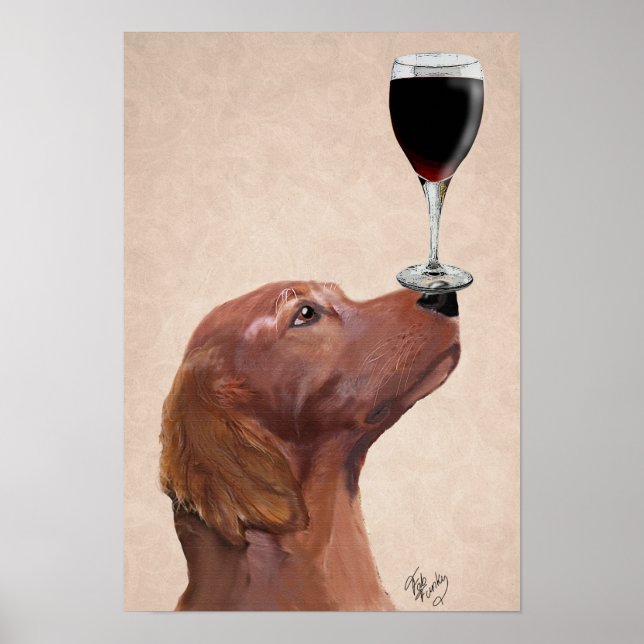 Red Setter Dog Au Vin Poster (Front)