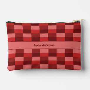 Red Shades Colour Blocks Accessory Pouch