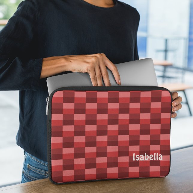 Red Shades Colour Blocks Laptop Sleeve (Creator Uploaded)