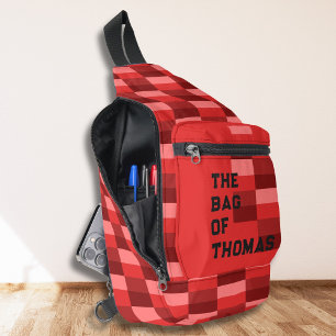 Red Shades Colour Blocks Sling Bag