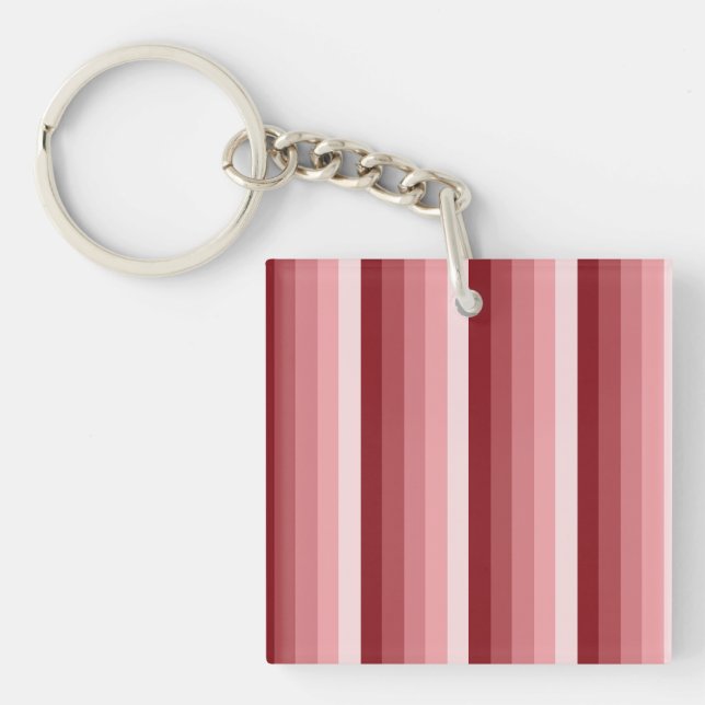 Red shadow stripes key ring (Front)