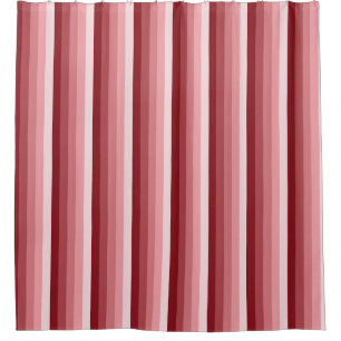 Red shadow stripes shower curtain