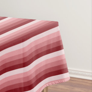 Red shadow stripes tablecloth