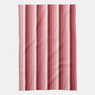 Red shadow stripes tea towel
