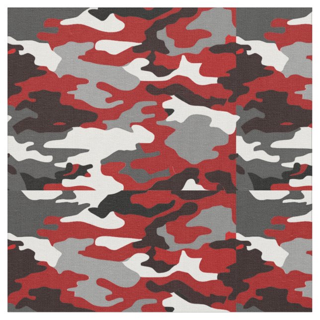 Red Shadows Camo Fabric (Close Up)