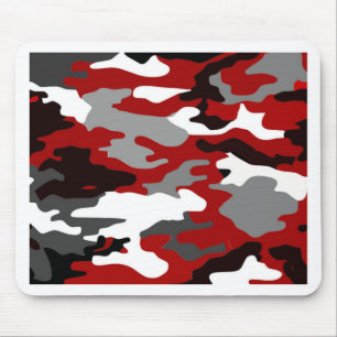 Red Shadows Camo Mouse Pad