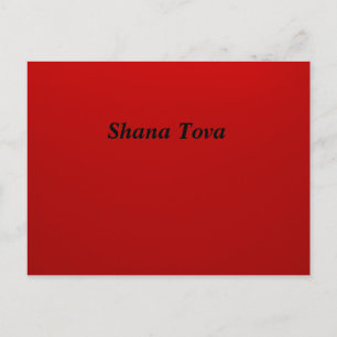 Red Shana Tova Postcard