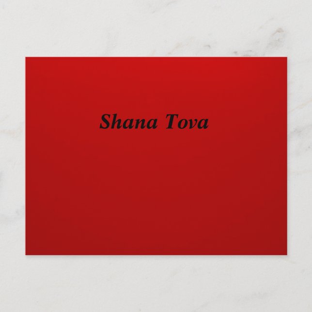 Red Shana Tova Postcard (Front)