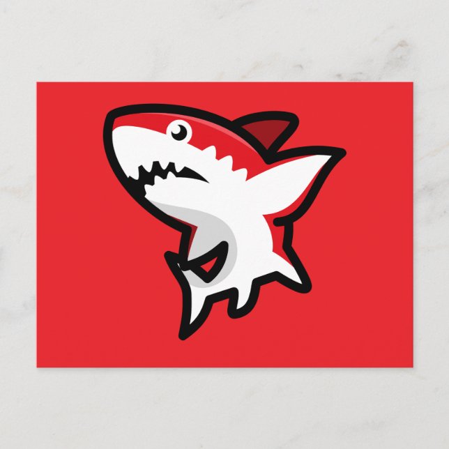 Red Shark Postcard (Front)