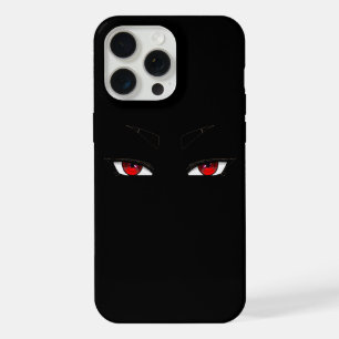 Red sharp anime eyes on iphon 15 pro max case