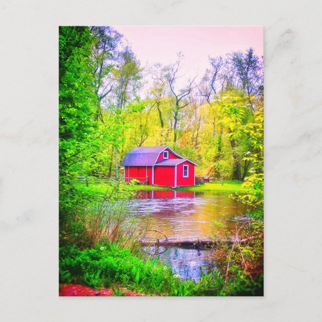 RED SHED BRIGHT POSTCARD (Front)