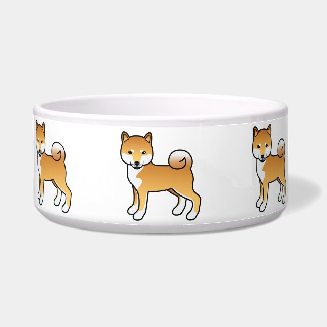 Red Shiba Inu Cute Cartoon Dog (Front)