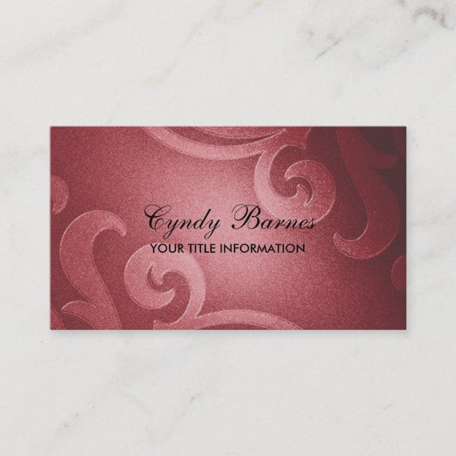 Red Shimmer Business Card (Front)