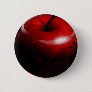 Red Shiny Apple - Forbidden Fruit 6 Cm Round Badge