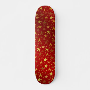red,shiny, bright, star, color, decoration, design skateboard