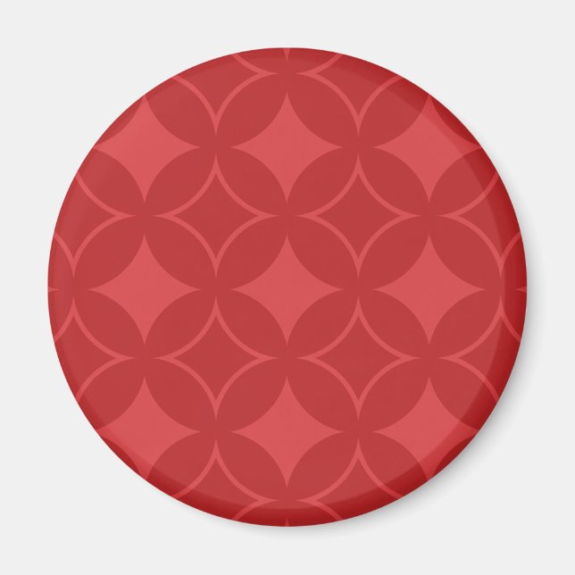 Red shippo pattern magnet (Front)