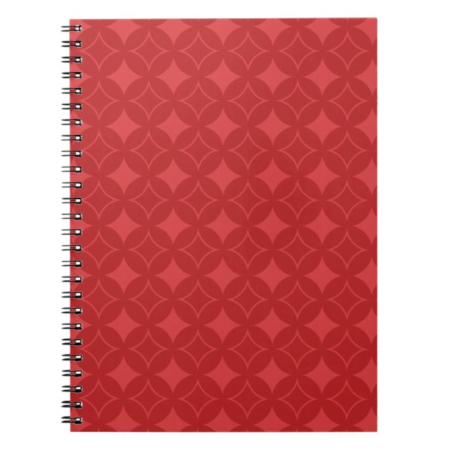 Red shippo pattern spiral notebook (Front)