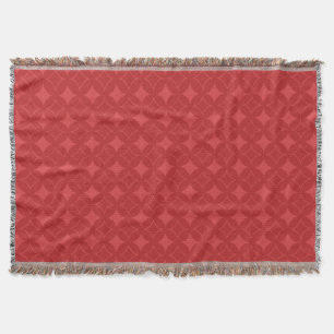 Red shippo pattern throw blanket