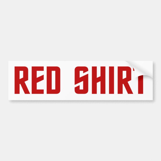 Red Shirt Bumper Sticker (Front)