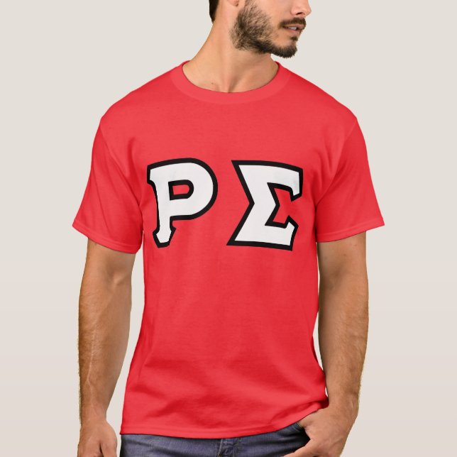 RED SHIRT WITH WHITE AND BLACK LETTERS (Front)