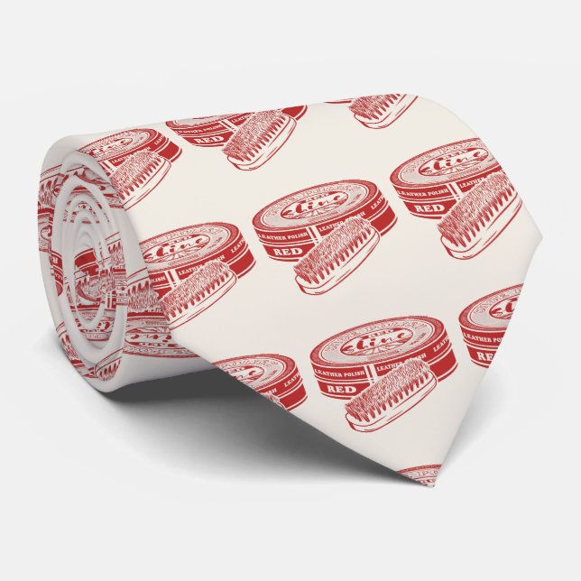 Red shoe polish tie (Rolled)