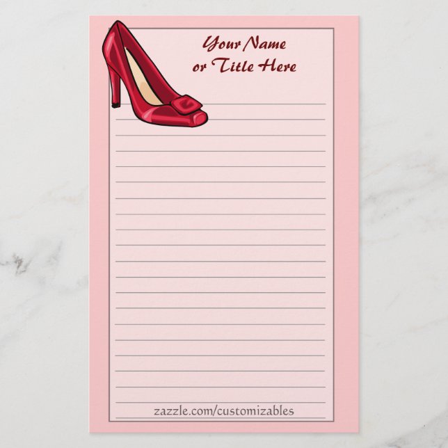 Red Shoe Stationery (Front)