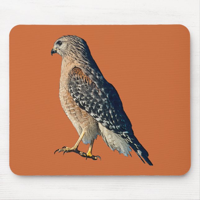 Red Shoulder Hawk Mouse Pad (Front)