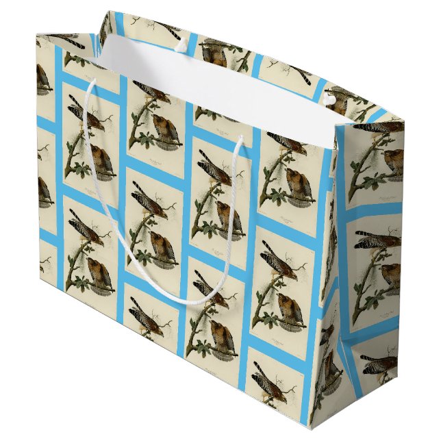 Red-shouldered Hawk - Audubon's Birds of America Large Gift Bag (Back Angled)