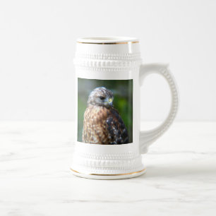 Red-Shouldered Hawk Beer Stein