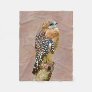 Red-Shouldered Hawk Fleece Blanket