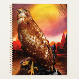 Red Shouldered Hawk LAST DESERT LIGHTS Planner