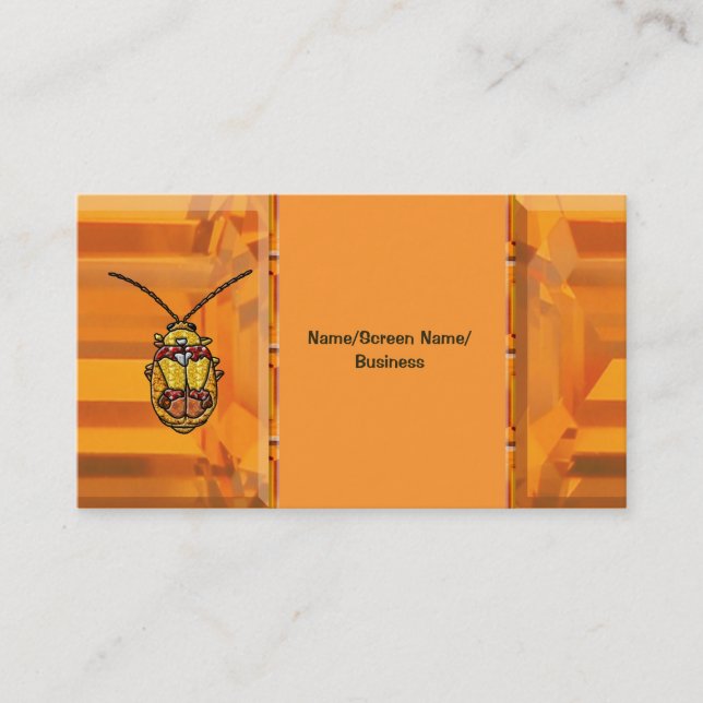 Red Shouldered Leaf Beetle Business Card (Front)